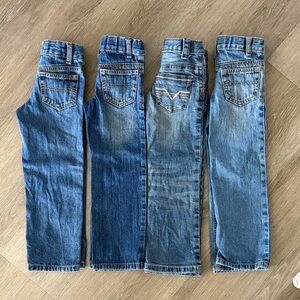 Cinch Boys Blue Denim Jeans with Yellow Stitching size 4slim